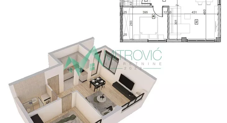 Jednoiposoban stan | 4zida