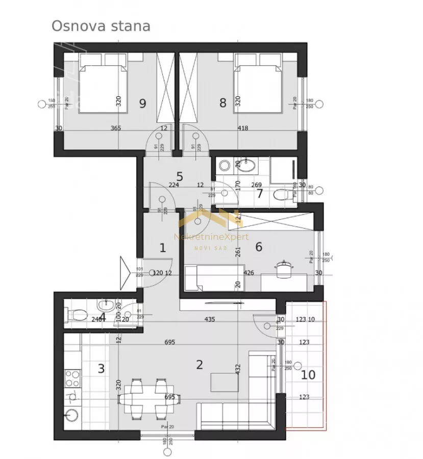 Trosoban stan | 4zida