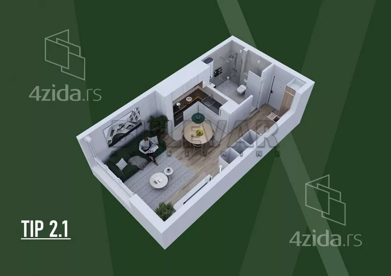 Jednosoban stan | 4zida