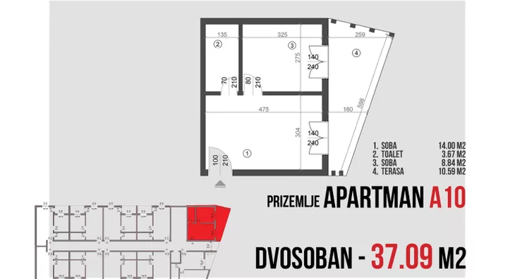 Dvosoban stan | 4zida