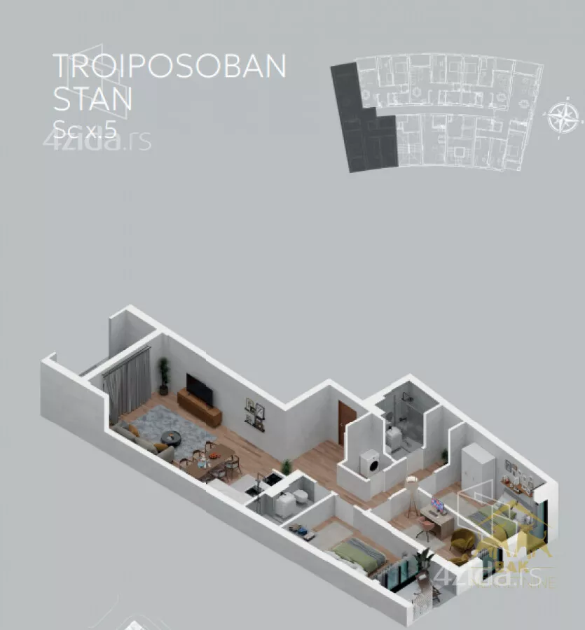 Troiposoban stan | 4zida