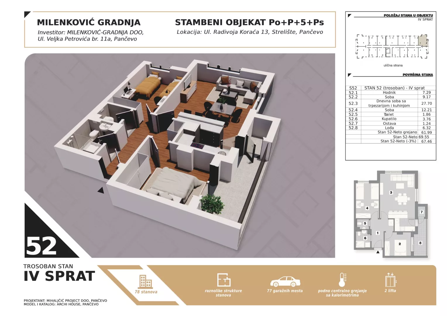 Trosoban stan | 4zida