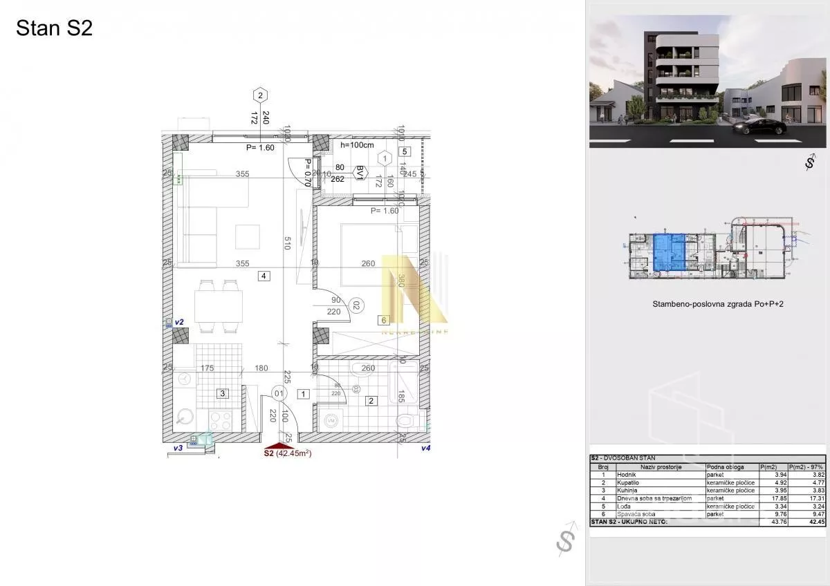 Jednoiposoban stan | 4zida
