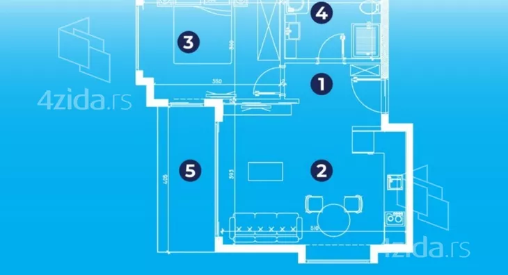 Jednoiposoban stan | 4zida