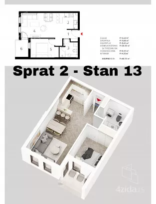 Jednoiposoban stan | 4zida