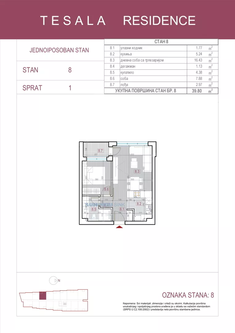 Jednoiposoban stan | 4zida