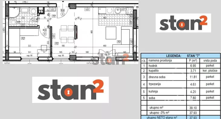 Jednoiposoban stan | 4zida