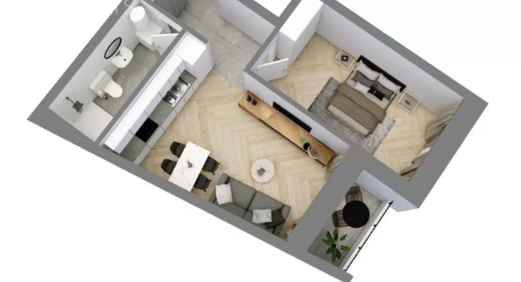 Jednoiposoban stan | 4zida