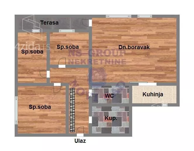 Četvoroiposoban stan | 4zida