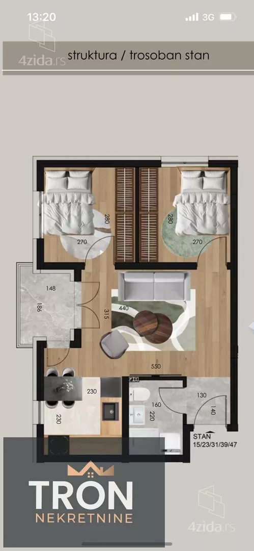 Dvosoban stan | 4zida