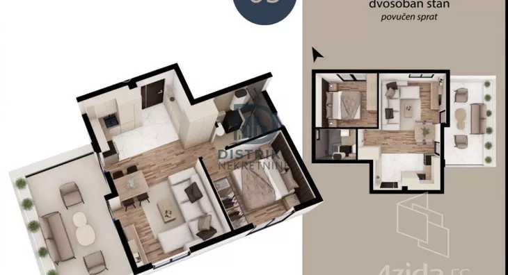 Jednoiposoban stan | 4zida