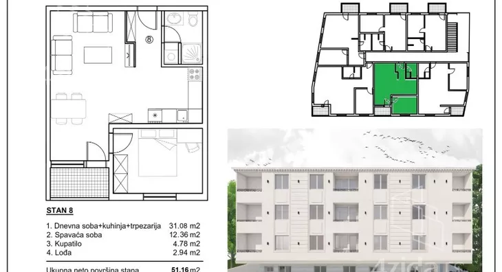 Dvosoban stan | 4zida