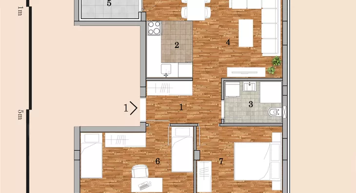 Trosoban stan | 4zida