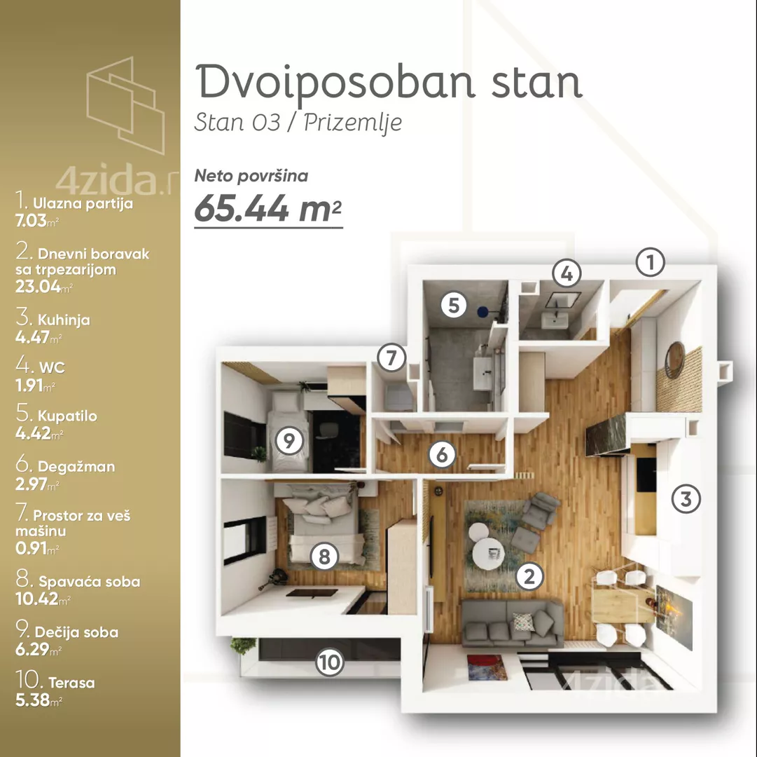 Dvoiposoban stan | 4zida