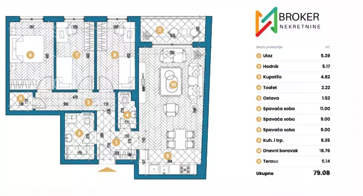 Troiposoban stan | 4zida