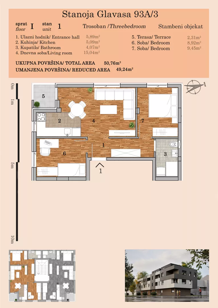 Trosoban stan | 4zida