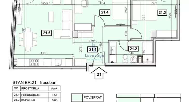 Trosoban stan | 4zida
