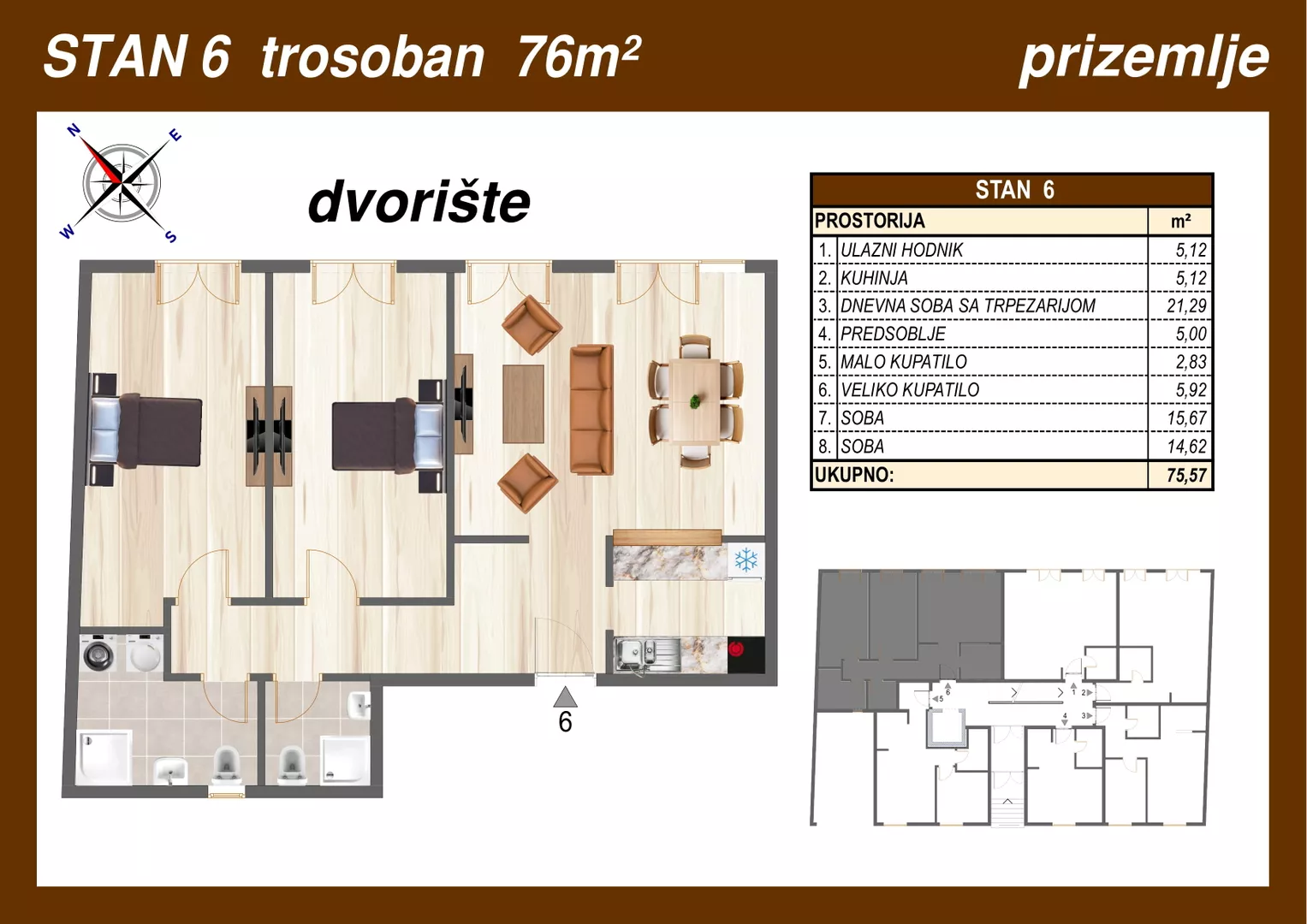 Trosoban stan | 4zida