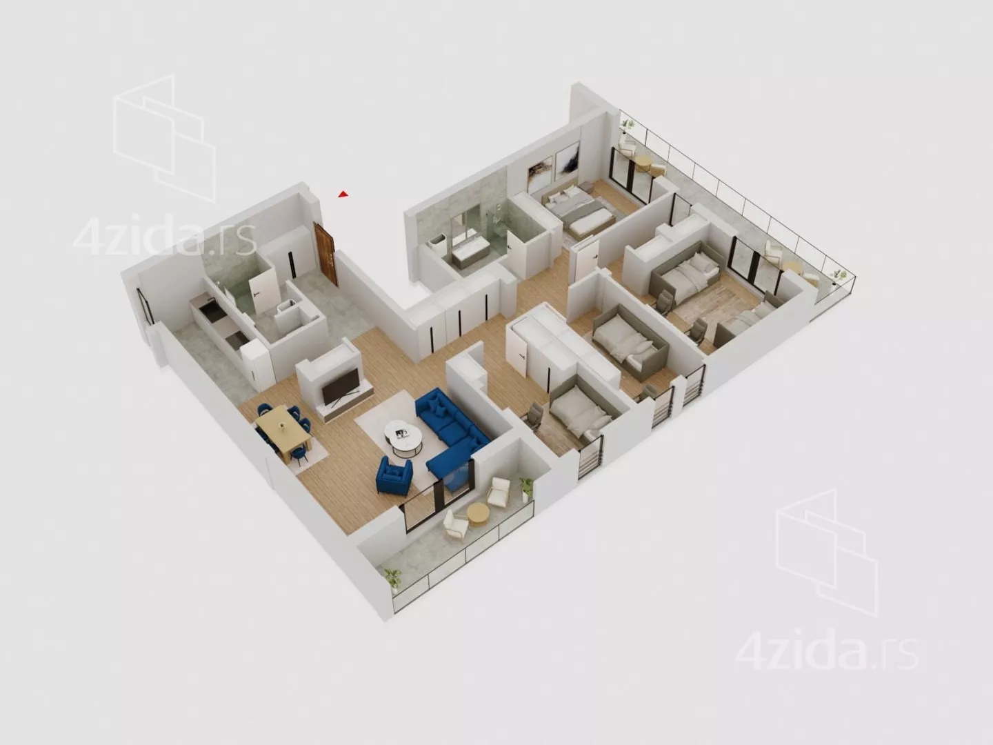 Trosoban stan | 4zida