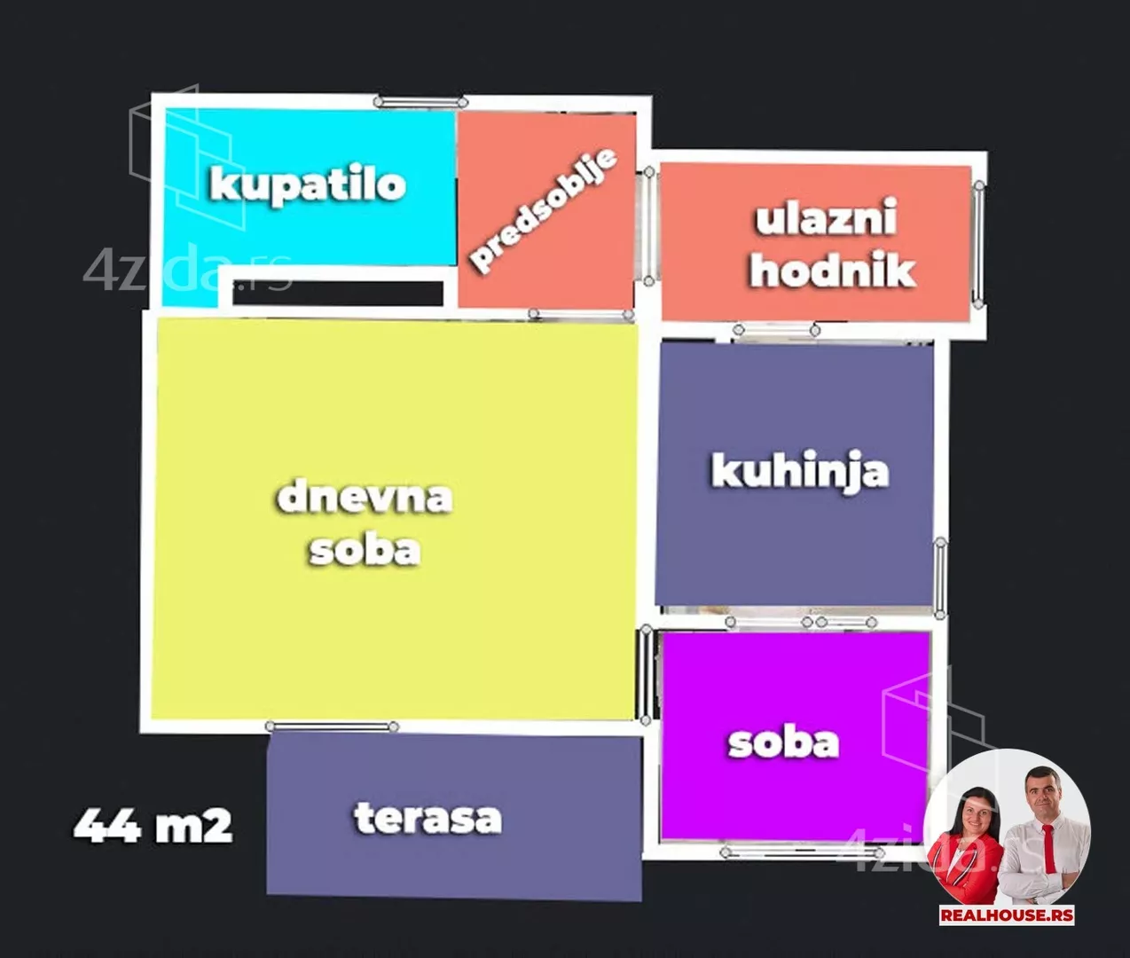 Jednoiposoban stan | 4zida