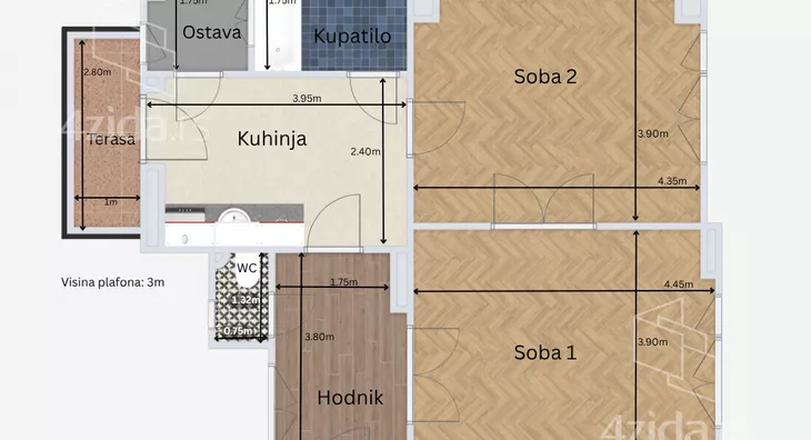 Dvosoban stan | 4zida