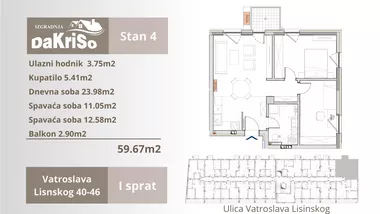 Vatroslava Lisinskog  40-46 | 4zida.rs