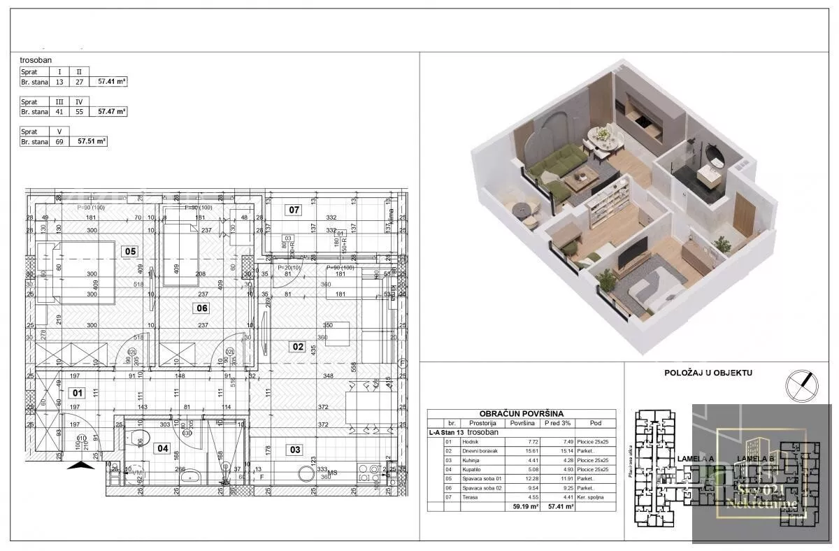 Trosoban stan | 4zida