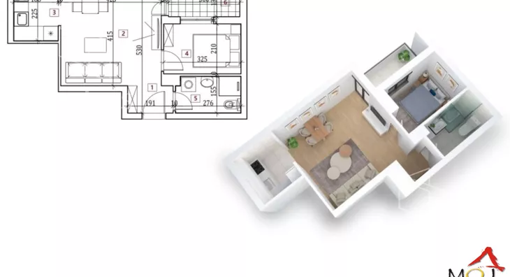 Jednoiposoban stan | 4zida