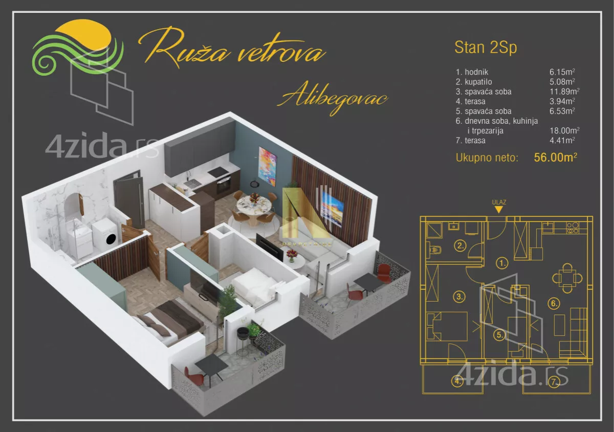 Dvoiposoban stan | 4zida