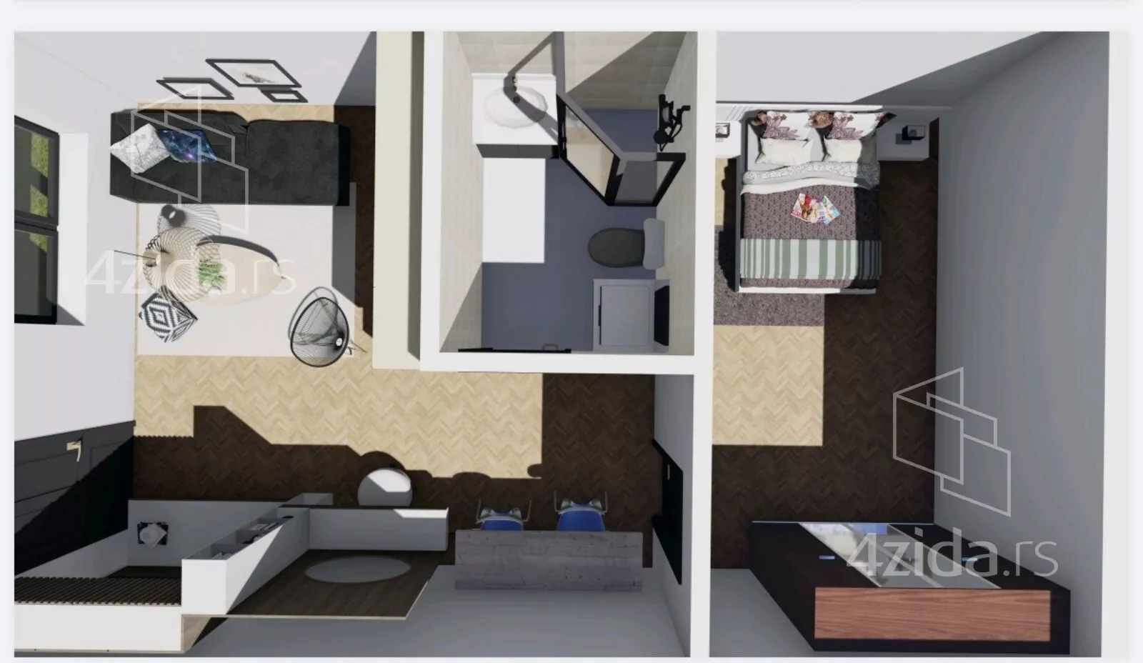 Jednoiposoban stan | 4zida