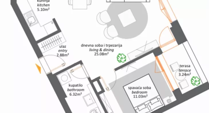 Dvosoban stan | 4zida