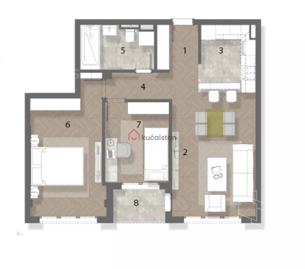 Trosoban stan | 4zida