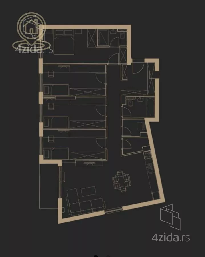 Petosoban stan | 4zida