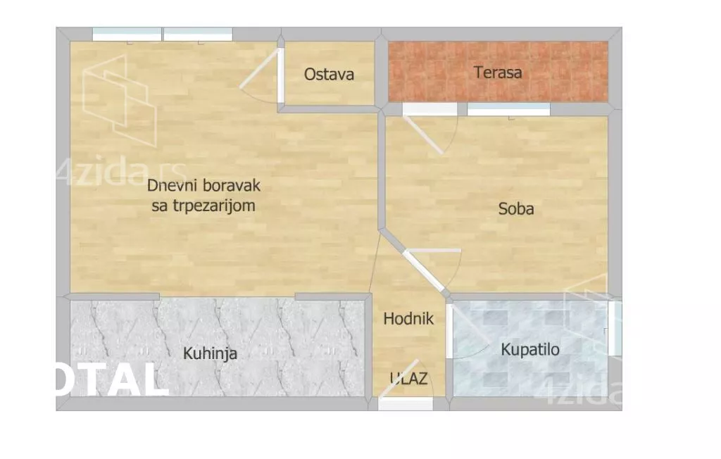 Jednoiposoban stan | 4zida