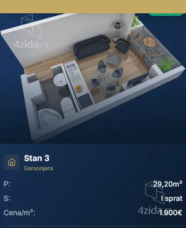 Dvosoban stan | 4zida