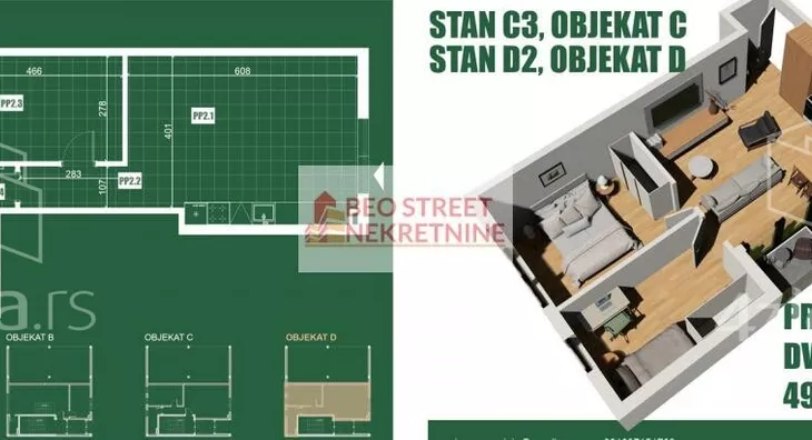 Dvosoban stan | 4zida