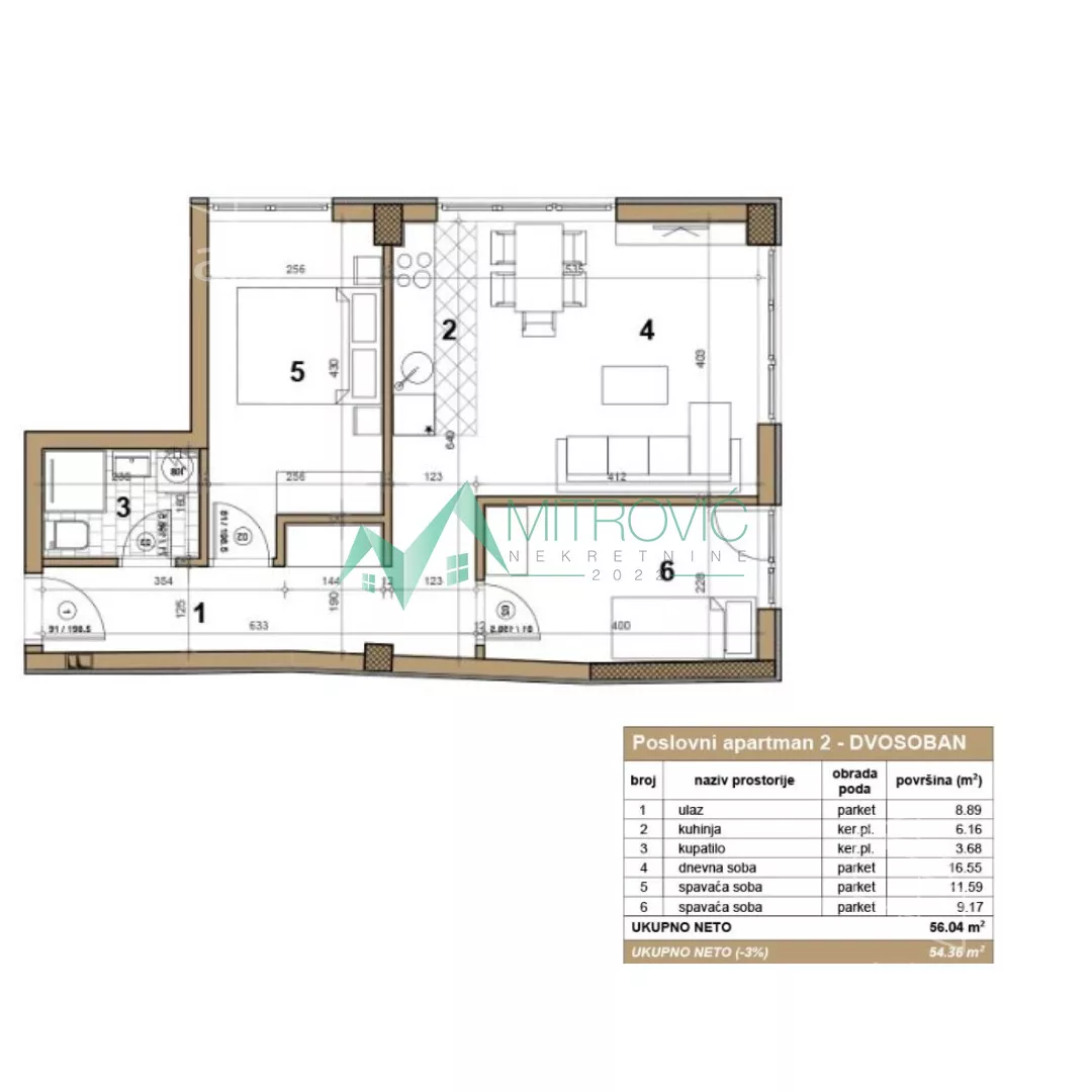 Dvosoban stan | 4zida