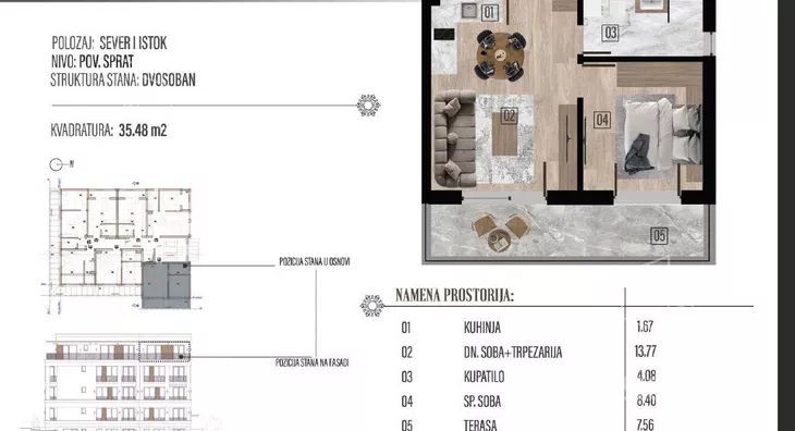 Jednosoban stan | 4zida