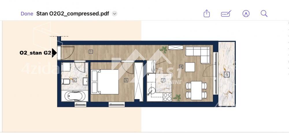 1-roms leilighet, 43 m²