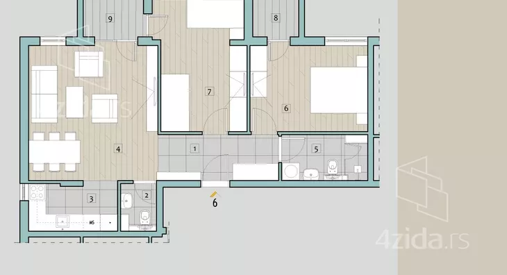 Trosoban stan | 4zida