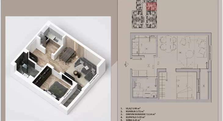 Dvosoban stan | 4zida