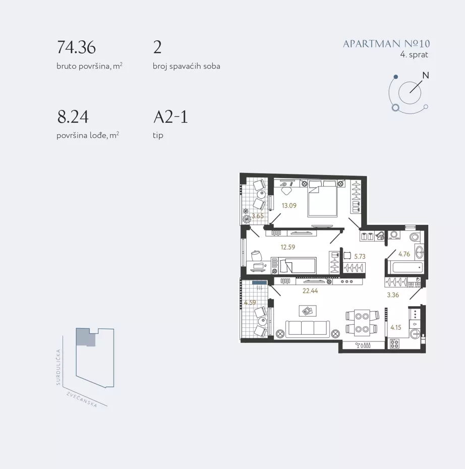 Trosoban stan | 4zida