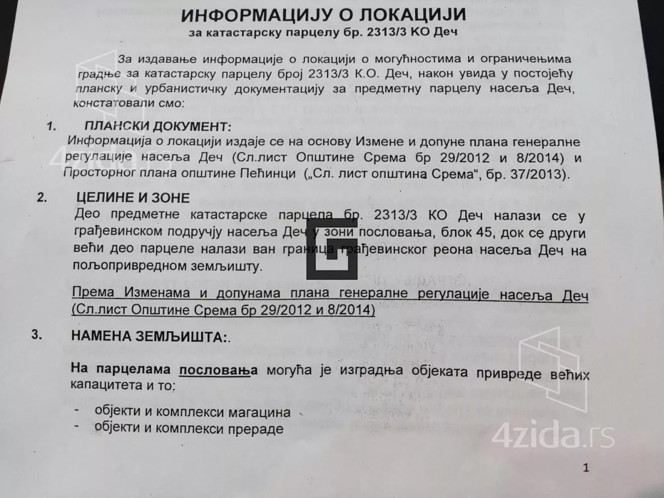 Građevinsko zemljište | 4zida