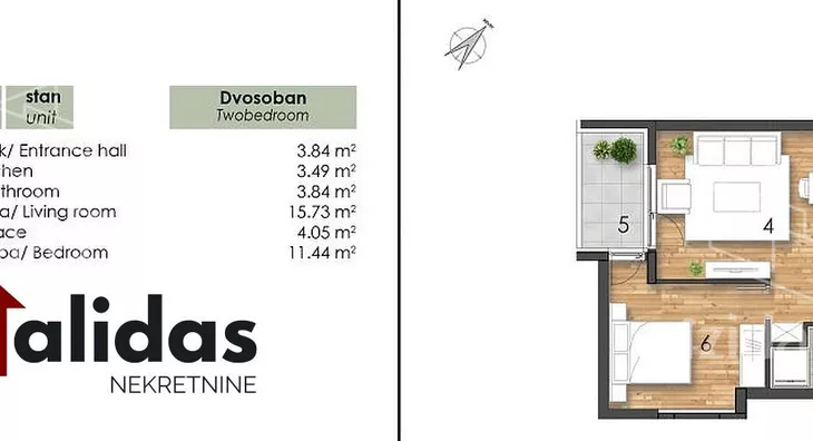 Dvosoban stan | 4zida